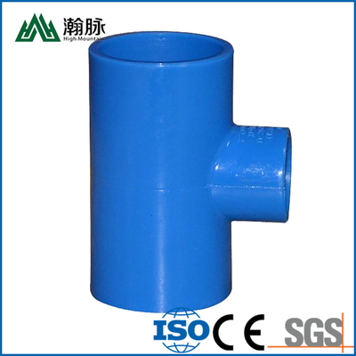 أزرق اللون PVC مواسير مياه الصرف الصحي قطر كبير 90 درجة الكوع