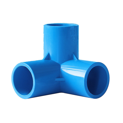 تركيبات أنابيب الصرف الصحي البلاستيكية ثلاثية الأبعاد بأربعة اتجاهات بزاوية قائمة بلاستيكية