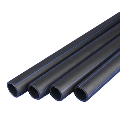 أنابيب إمدادات المياه من HDPE ذات خطوط زرقاء سوداء PE100 مع مقاومة للتآكل