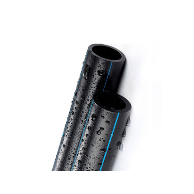أنابيب مياه HDPE جذابة في الشريط الأسود / الأزرق DN20mm-1600mm خدمات قطع / قالب