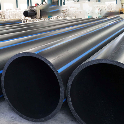 14001 أنابيب إمدادات المياه المعتمدة من HDPE مع خطوط زرقاء