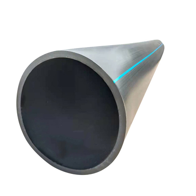أنابيب المياه الزرقاء أو السوداء ذات الشرائط الزرقاء من HDPE لمصدر المياه المقاومة للتآكل والصرف الصحي