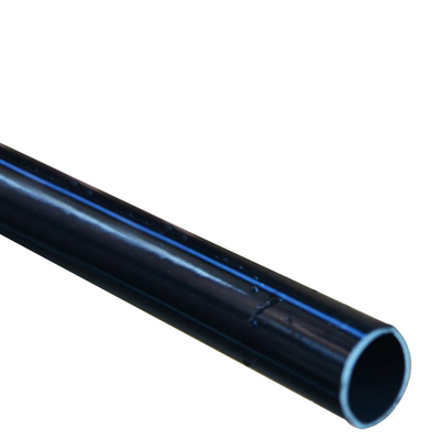 أنابيب المياه الزرقاء أو السوداء ذات الشرائط الزرقاء من HDPE لمصدر المياه المقاومة للتآكل والصرف الصحي