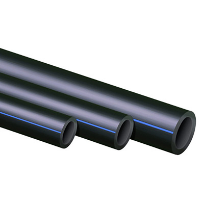 أنابيب إمدادات المياه المقاومة للتآكل HDPE DN16mm-1800mm الأزرق أو الأسود مع الشريط الأزرق