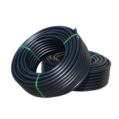 أنابيب إمدادات المياه المقاومة للتآكل HDPE DN16mm-1800mm الأزرق أو الأسود مع الشريط الأزرق