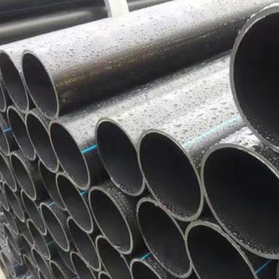 أنابيب إمدادات المياه PE HDPE الأزرق أو الأسود مع شريط أزرق لتوفير المياه وتصريفها مع شريط أزرق PE
