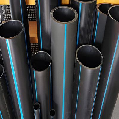 أنابيب مياه HDPE بقطر 20 مم - 1200 مم، قوة الشد ≥ 20 ميجا باسكال، مقاومة لدرجات الحرارة القصوى